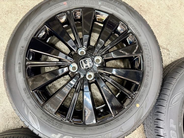 ล้อแม็ก HONDA CITY EHEV RS ขอบ 16” ถอดป้ายแดง ยาง DUNLOP 185-60R16 ปี 25 สีเส้นตุ่มหน้ายางยังอยู่ครบ รูปที่ 8