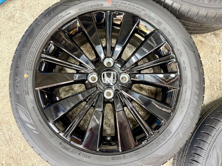 ล้อแม็ก HONDA CITY EHEV RS ขอบ 16” ถอดป้ายแดง ยาง DUNLOP 185-60R16 ปี 25 สีเส้นตุ่มหน้ายางยังอยู่ครบ รูปที่ 7