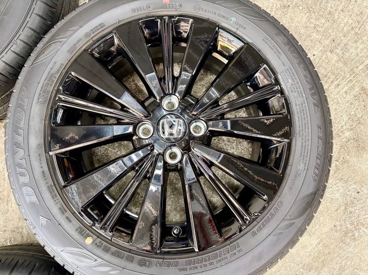 ล้อแม็ก HONDA CITY EHEV RS ขอบ 16” ถอดป้ายแดง ยาง DUNLOP 185-60R16 ปี 25 สีเส้นตุ่มหน้ายางยังอยู่ครบ รูปที่ 6