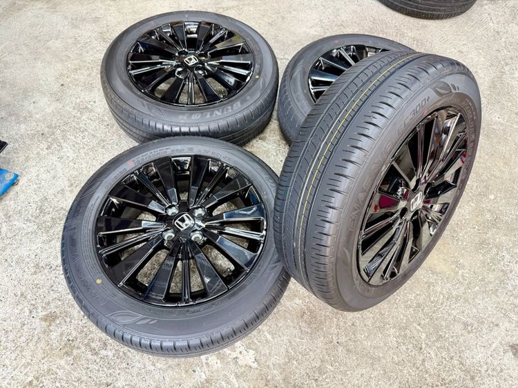 ล้อแม็ก HONDA CITY EHEV RS ขอบ 16” ถอดป้ายแดง ยาง DUNLOP 185-60R16 ปี 25 สีเส้นตุ่มหน้ายางยังอยู่ครบ รูปที่ 2