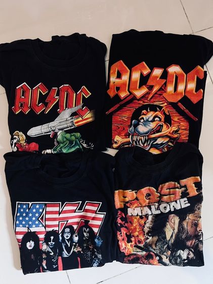 เสื้อวง ac dc  kiss  post malone อก42