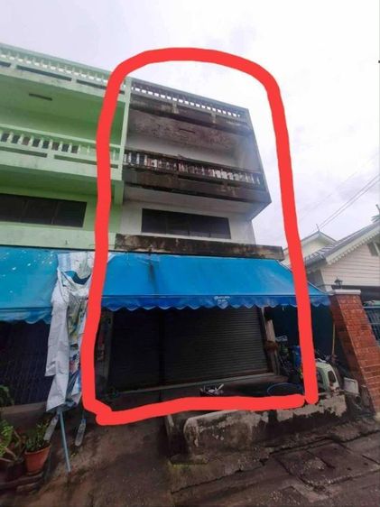 อาคารพานิชย์2ชั้นครึ่งมีดาดฟ้าใจกลางเมืองนครปฐม