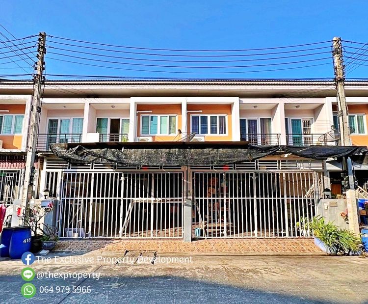 ราคาดีที่สุด ขายด่วนทาวน์เฮ้าส์ 2 หลังติดกัน  หมู่บ้านซื่อตรง โคซี่ รังสิต คลอง 6