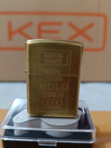 Zippoทองเหลืองลายทอง100G