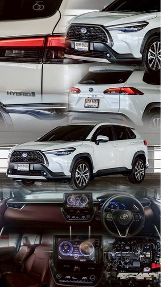 รถ Toyota Corolla Cross 1.8 Hybrid Premium สี ขาว