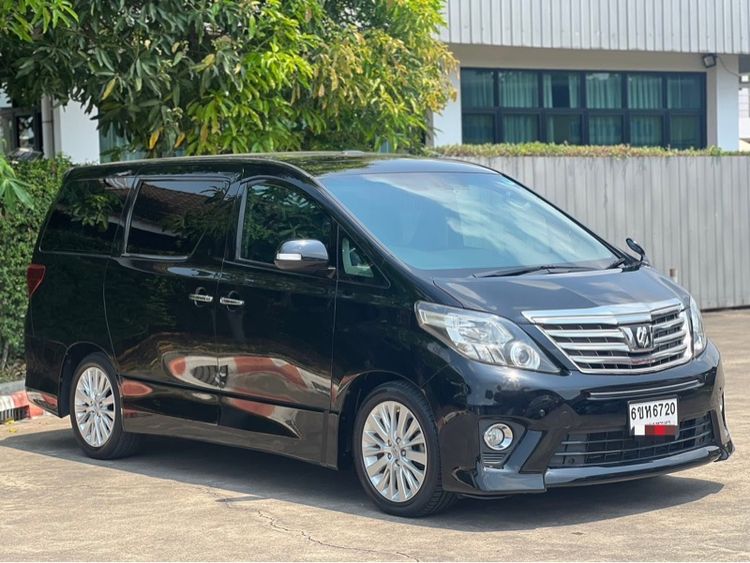 Toyota Alphard 2012 2.4 V Van เบนซิน ไม่ติดแก๊ส เกียร์อัตโนมัติ ดำ รูปที่ 3