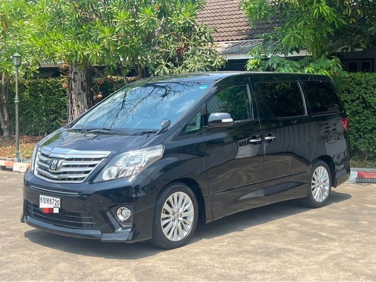 Toyota Alphard 2012 2.4 V Van เบนซิน ไม่ติดแก๊ส เกียร์อัตโนมัติ ดำ รูปที่ 2