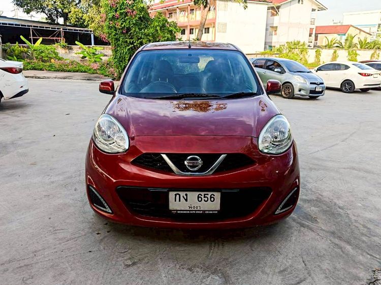 Nissan March 2017 1.2 E Sedan เบนซิน ไม่ติดแก๊ส เกียร์อัตโนมัติ แดง รูปที่ 2