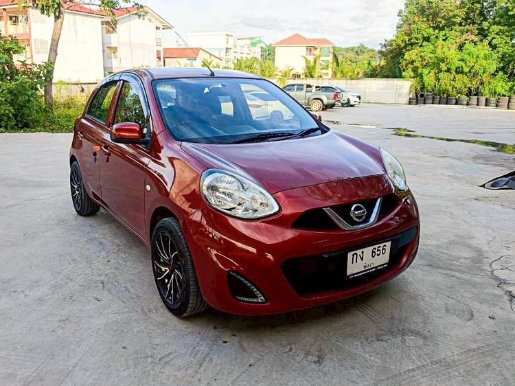 Nissan March 2017 1.2 E Sedan เบนซิน ไม่ติดแก๊ส เกียร์อัตโนมัติ แดง รูปที่ 3