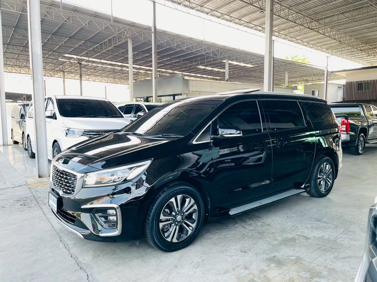 Kia Grand Carnival 2020 2.2 SXL Van ดีเซล ไม่ติดแก๊ส เกียร์อัตโนมัติ ดำ