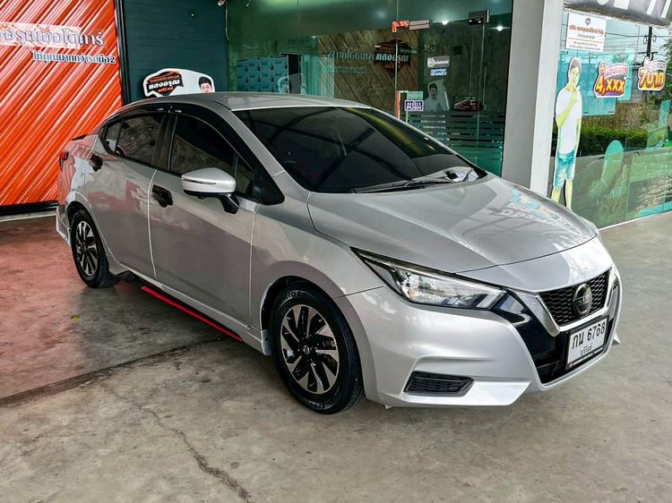 Nissan Almera 2021 1.0L Turbo V CVT Sedan เบนซิน ไม่ติดแก๊ส เกียร์อัตโนมัติ เทา รูปที่ 3