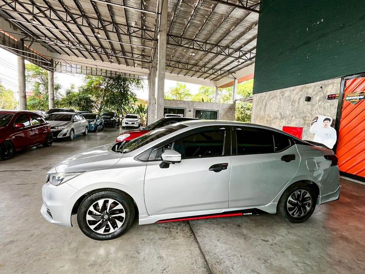 Nissan Almera 2021 1.0L Turbo V CVT Sedan เบนซิน ไม่ติดแก๊ส เกียร์อัตโนมัติ เทา รูปที่ 4