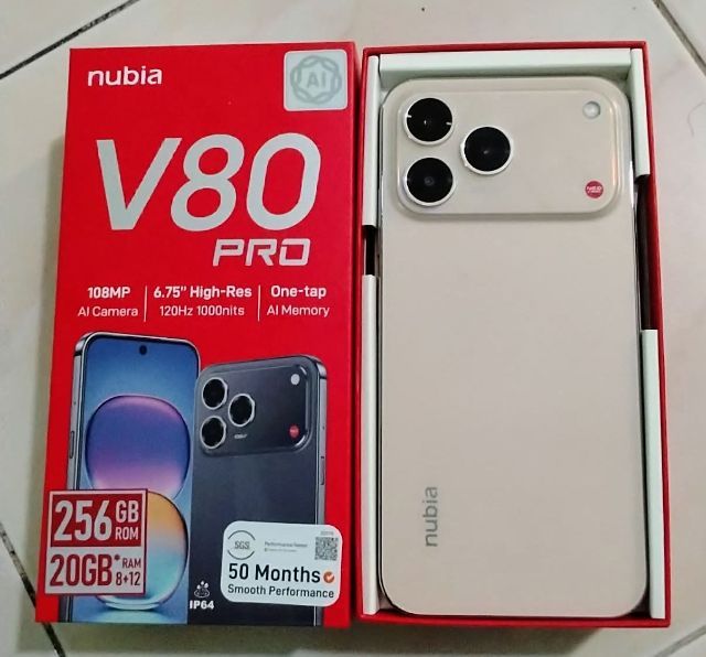 มือถือ nubia v80 pro Ram8Rom256 สีทอง ใหม่มากสวยๆซื้อมาไม่ถึงเดือน เล่นเกมลื่นๆถ่ายรูปสวยแบตอึด นัดรับนนทบุรี รูปที่ 4