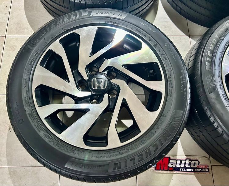 ล้อเดิมHONDA CIVIC 16 5รู114 พร้อมยางมิชลีน 215 55 16 ล้อแถมยาง5500 รูปที่ 5