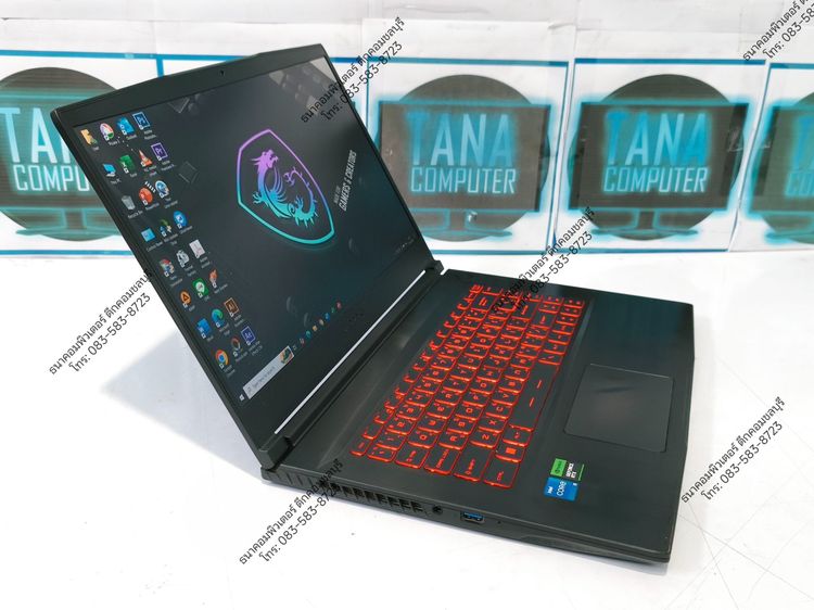 โน๊ตบุคเล่นเกมส์มือสอง MSI Gaming Intel I5-12450H Ram16GB SSD512GB RTX2050 4GB รูปที่ 3