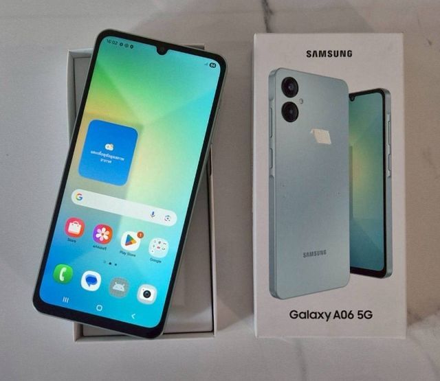Samsung Galaxy A06 5G 128GB เครื่องใหม่มีตำหนิ ของแท้ ศูนย์ไทย  มีประกัน สี Light Green 
