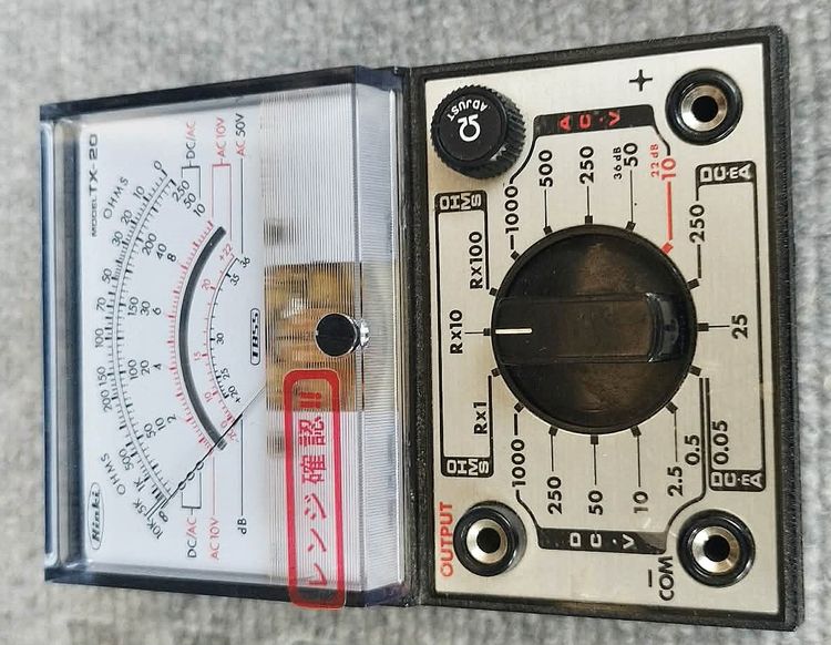 Hioki TX-20 made in Japan ซึ่งเป็นมัลติมิเตอร์แบบอนาล็อกวินเทจ รูปที่ 4