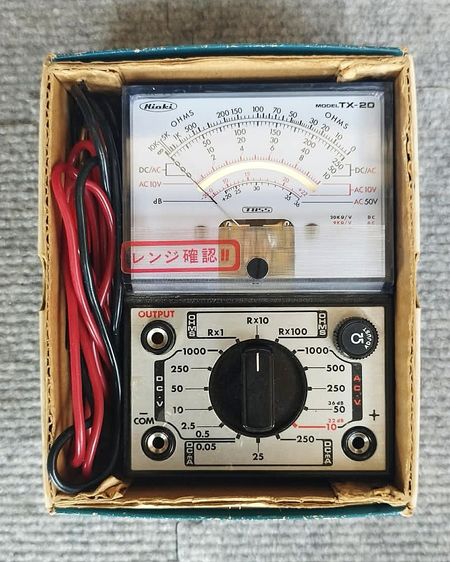 Hioki TX-20 made in Japan ซึ่งเป็นมัลติมิเตอร์แบบอนาล็อกวินเทจ รูปที่ 2
