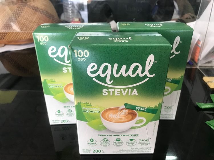 ขาย Equal Stevia หญ้าหวาน อิควล สตีเวีย ผลิตภัณฑ์ให้ความหวานแทนน้ำตาลจากหญ้าหวานธรรมชาติ ขนาด 100 ซอง 0 แคลอรี รูปที่ 3