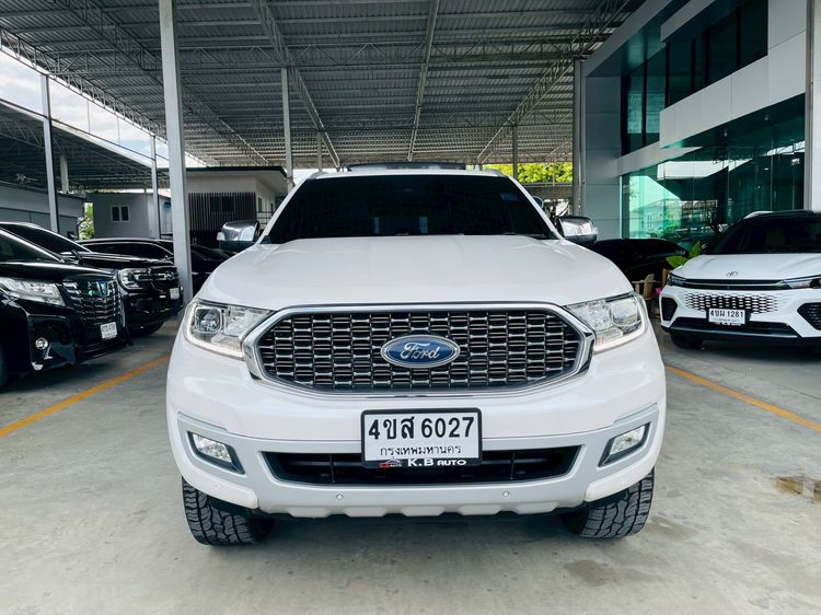 Ford Everest 2022 2.0 Titanium Plus 4WD Utility-car ดีเซล ไม่ติดแก๊ส เกียร์อัตโนมัติ ขาว รูปที่ 3