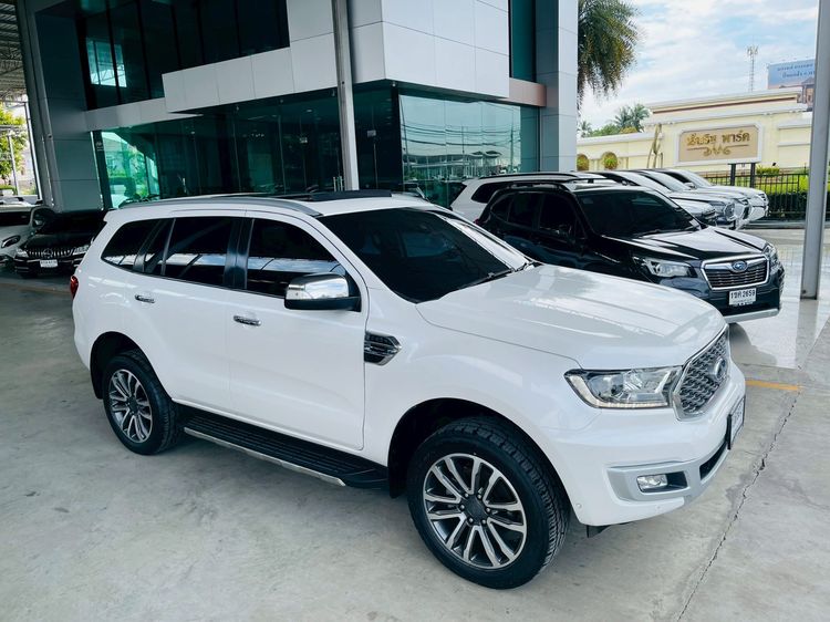 Ford Everest 2022 2.0 Titanium Plus 4WD Utility-car ดีเซล ไม่ติดแก๊ส เกียร์อัตโนมัติ ขาว รูปที่ 2