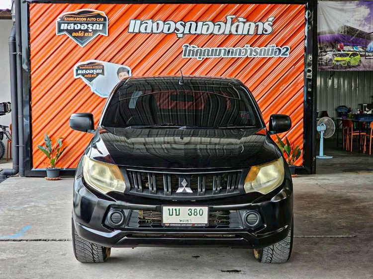 Mitsubishi Triton 2018 2.5 GLX Pickup ดีเซล ไม่ติดแก๊ส เกียร์ธรรมดา ดำ รูปที่ 2
