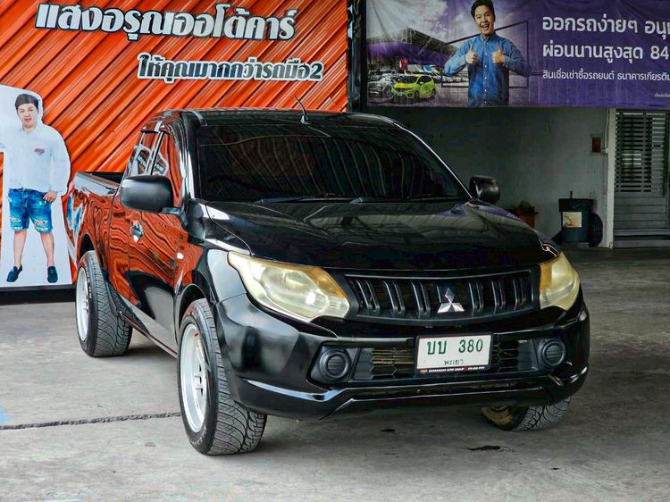 Mitsubishi Triton 2018 2.5 GLX Pickup ดีเซล ไม่ติดแก๊ส เกียร์ธรรมดา ดำ รูปที่ 3