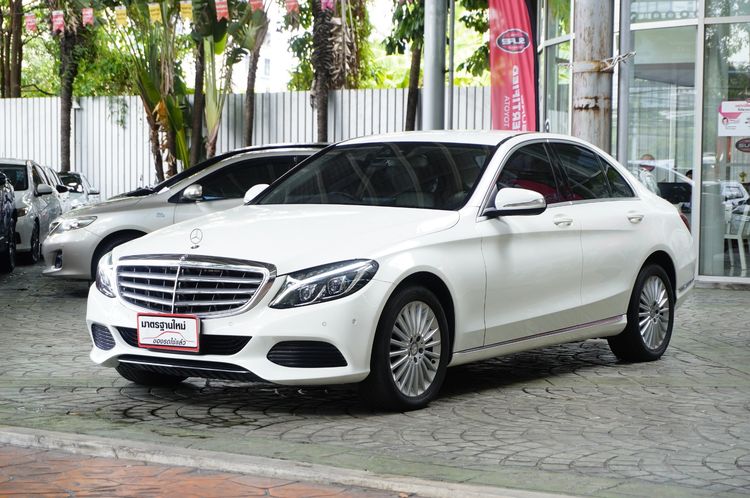 Mercedes-Benz C-Class 2015 C200 Sedan ไฮบริด ไม่ติดแก๊ส เกียร์อัตโนมัติ ขาว รูปที่ 3