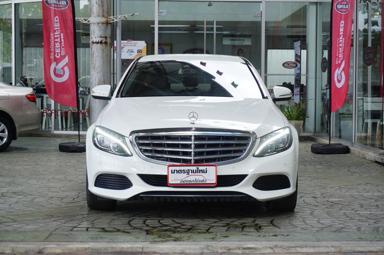 Mercedes-Benz C-Class 2015 C200 Sedan ไฮบริด ไม่ติดแก๊ส เกียร์อัตโนมัติ ขาว รูปที่ 2