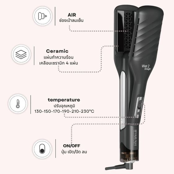 🔥 ขาย IPARAH P-100 เครื่องหนีบไดร์ พร้อมเป่า 🔥 รูปที่ 9