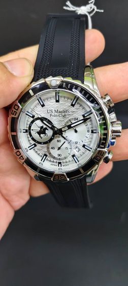 US Master Polo Club Chronograph สายยาง Sport กันน้ํา ดีไซน์สปอร์ต ของใหม่ยังไม่ได้ใช้ รูปที่ 9