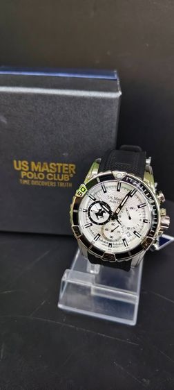 อื่นๆ ดำ US Master Polo Club Chronograph สายยาง Sport กันน้ํา ดีไซน์สปอร์ต ของใหม่ยังไม่ได้ใช้