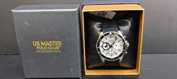US Master Polo Club Chronograph สายยาง Sport กันน้ํา ดีไซน์สปอร์ต ของใหม่ยังไม่ได้ใช้ รูปที่ 12