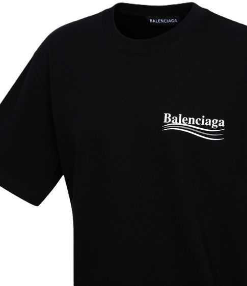 BALENCIAGA  Wavy Logo T-Shirt รูปที่ 5
