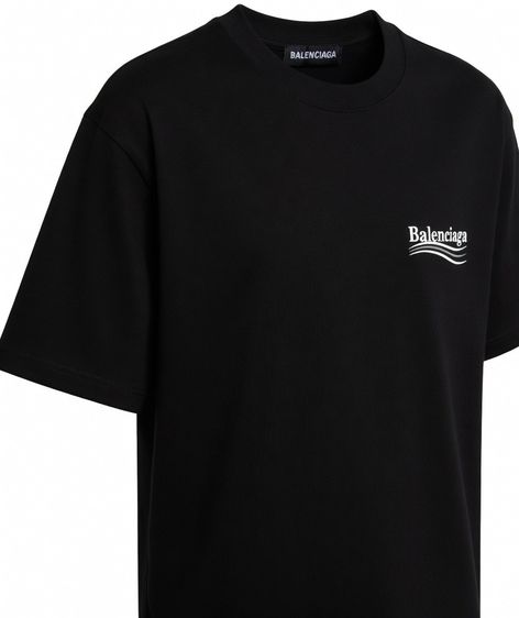BALENCIAGA  Wavy Logo T-Shirt รูปที่ 3