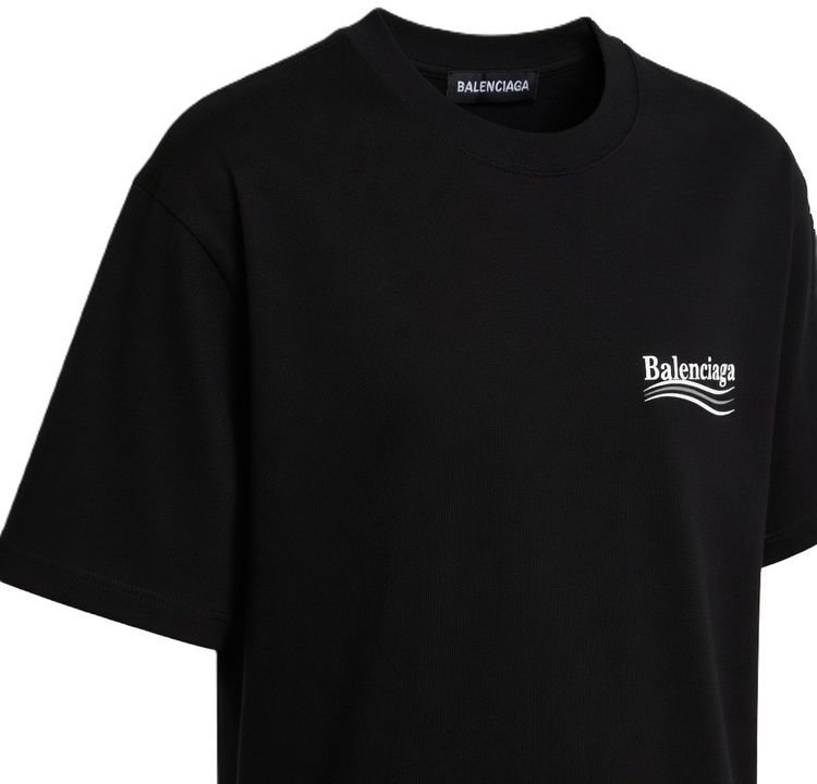 BALENCIAGA  Wavy Logo T-Shirt รูปที่ 4