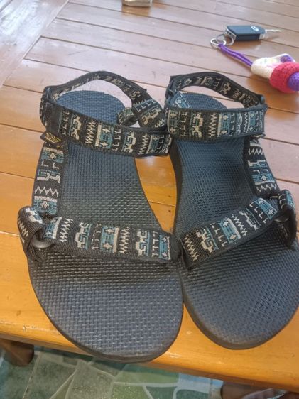 ดำ หนัง PU UK 10.5 | EU 45 1/3 | US 11 อื่นๆ รองเท้าแตะ Teva ไซส์ใหญ่