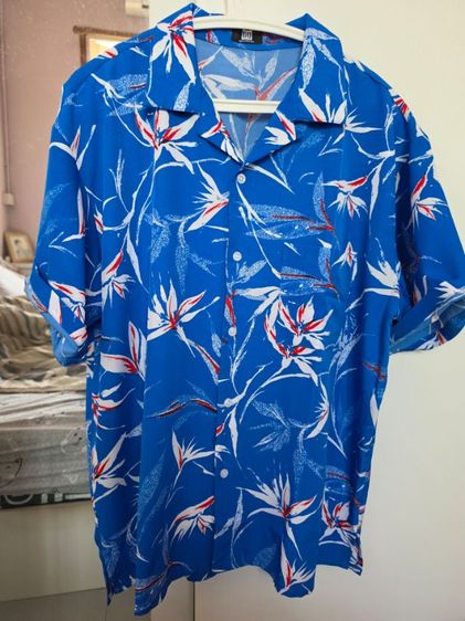 เสื้อเชิ้ต ฮาวาย GQ Summer สีฟ้าเข้ม รูปที่ 3