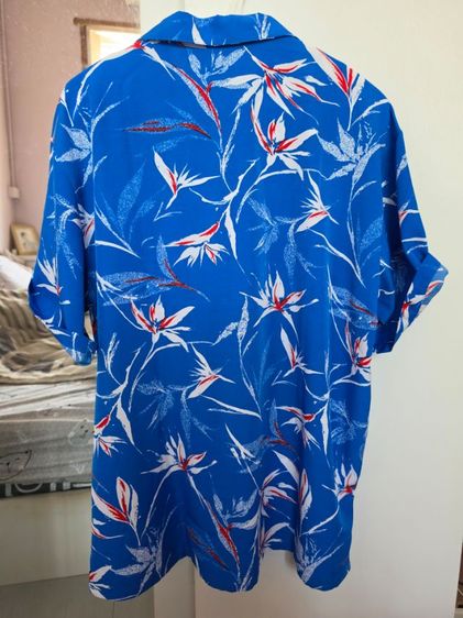 เสื้อเชิ้ต ฮาวาย GQ Summer สีฟ้าเข้ม รูปที่ 4