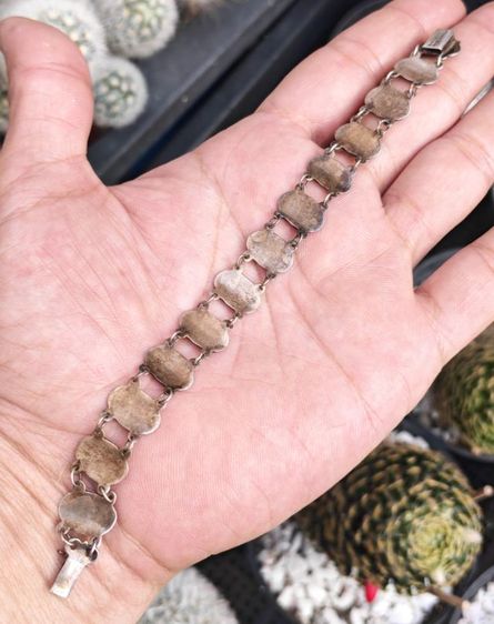 สร้อยข้อมือเงินแท้​ ลงยา​ งานเก่า​ ไม่ต้องไปหาอีกเส้นครับ​ สวยมาก​ ราคาแบ่งปันครับ รูปที่ 6