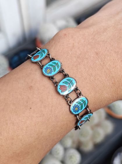 สร้อยข้อมือเงินแท้​ ลงยา​ งานเก่า​ ไม่ต้องไปหาอีกเส้นครับ​ สวยมาก​ ราคาแบ่งปันครับ รูปที่ 7
