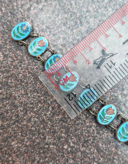 สร้อยข้อมือเงินแท้​ ลงยา​ งานเก่า​ ไม่ต้องไปหาอีกเส้นครับ​ สวยมาก​ ราคาแบ่งปันครับ รูปที่ 9