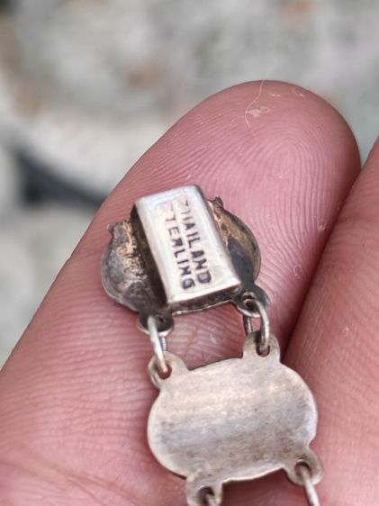 สร้อยข้อมือเงินแท้​ ลงยา​ งานเก่า​ ไม่ต้องไปหาอีกเส้นครับ​ สวยมาก​ ราคาแบ่งปันครับ รูปที่ 5