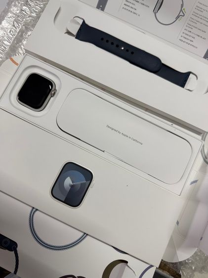 Apple Watch Series 9 41mm GPS Aluminum สีเงิน สายสีน้ำเงิน ครบกล่อง