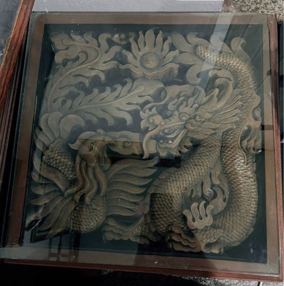 ชุดโต๊ะไม้สัก ลายมังกร รูปที่ 9