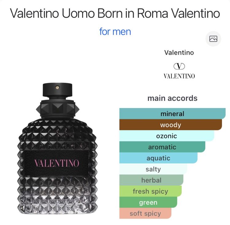 Valentino Uomo Born In Roma Eau De Toilette 100ml No box ของแท้ รูปที่ 2