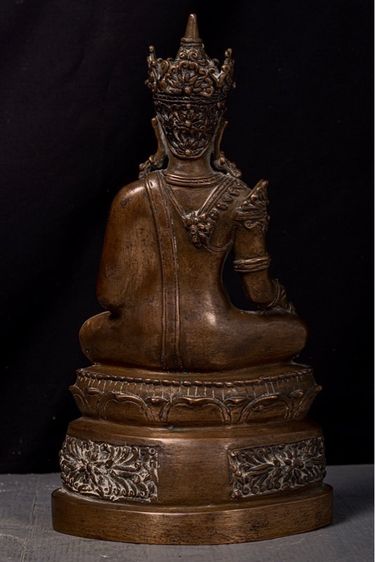 พระบูชาเชียงแสนทรงเครื่อง เนื้อสัมฤทธิ์ หน้าตัก 5 นิ้ว สูง 11.5 นิ้ว ฐาน 6 นิ้ว  รูปที่ 2