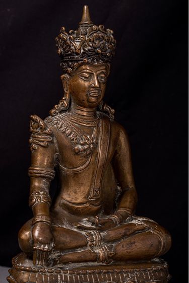 พระบูชาเชียงแสนทรงเครื่อง เนื้อสัมฤทธิ์ หน้าตัก 5 นิ้ว สูง 11.5 นิ้ว ฐาน 6 นิ้ว  รูปที่ 7