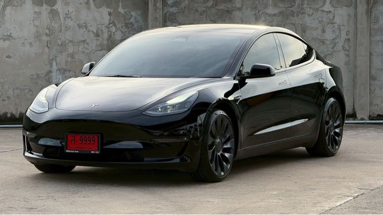 Tesla Model-3 2023 Performance 4WD Utility-car ไฟฟ้า ไม่ติดแก๊ส เกียร์อัตโนมัติ ดำ รูปที่ 2