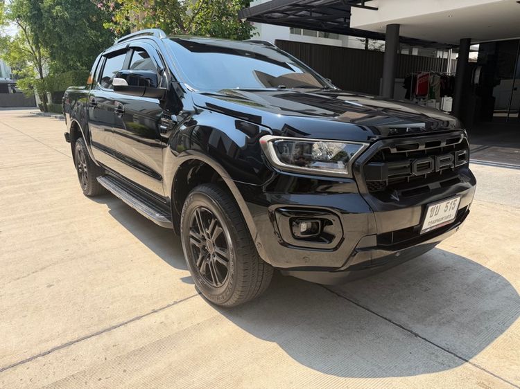 Ford Ranger 2021 2.0 Bi-Turbo 4WD Wildtrak Pickup ดีเซล ไม่ติดแก๊ส เกียร์อัตโนมัติ ดำ รูปที่ 3